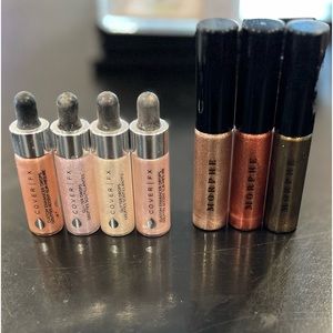 Glittered liquid eyeshadow bundle- Morphe and Cover FX